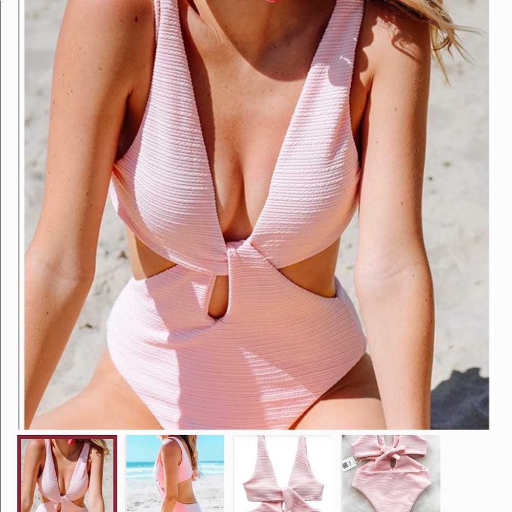 Pink cupshe one piece